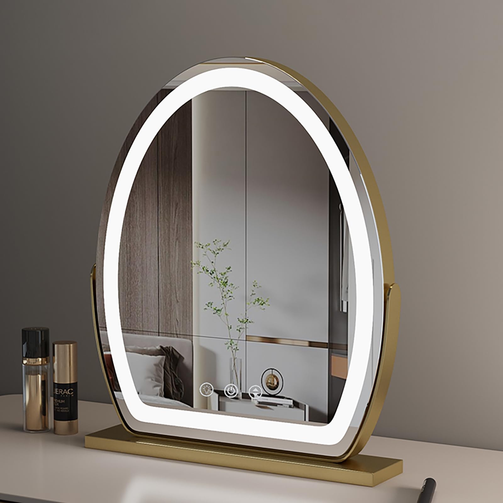 Espejo de maquillaje iluminado D Vani para mejorar tu rutina de belleza en el tocador del dormitorio