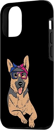 Miniatura 2 de Funda para iPhone 13 Pro con diseño de pastor alemán LGBTQ con bandera bisexual y orgullo gay