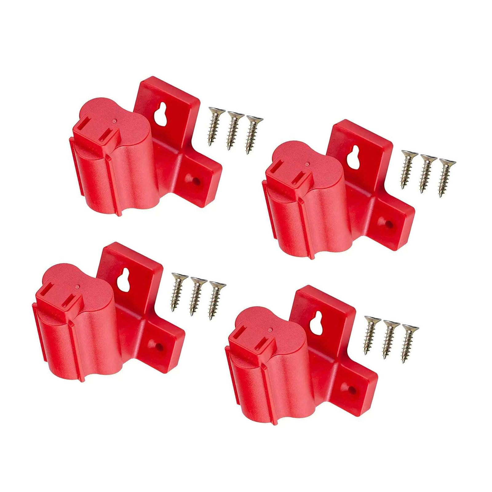YHAILI 4/8Pcs Wall Mount Angled Power Tool Storage Rack for Efficient Access and Secure Organization in Workshops or Garages
