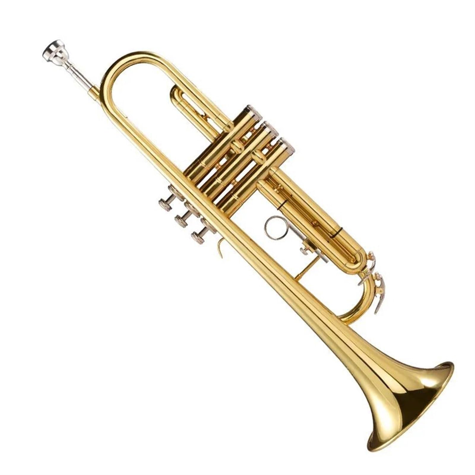 trąbka dla początkujących Trąbka Malowana Na Złoto Bb B Flat Mosiądz Wykwintny Trwały Instrument Muzyczny Trąbka Mosiężne Instrumenty