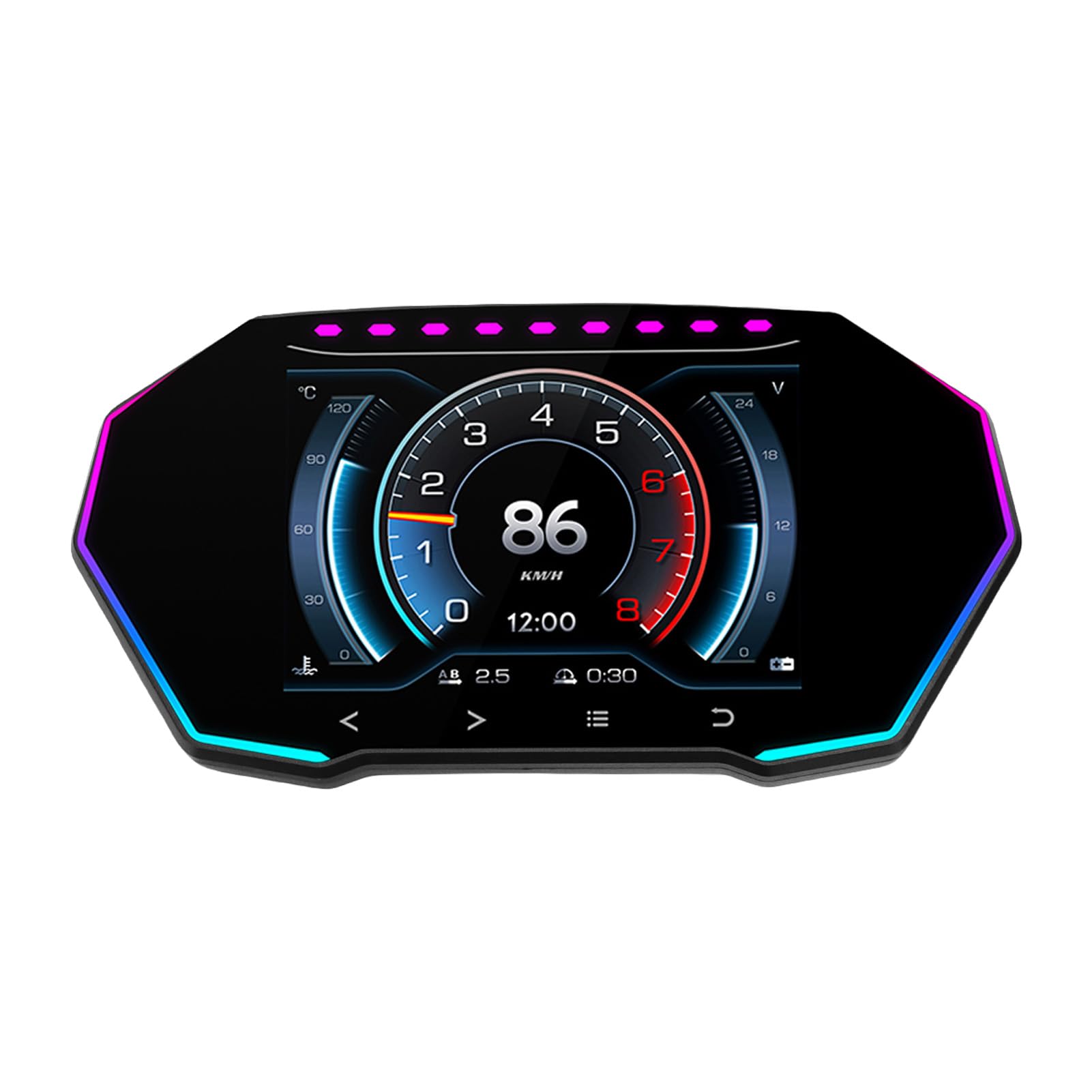 Alomejor Wyświetlacz Samochodowy HUD Prędkościomierz GPS GPS z automatyczną jasnością Alerty w Trybie Podwójnym Inklinometr Projekcja Przedniej Szyby dla Większości Kierowców Samochodów Benzynowych