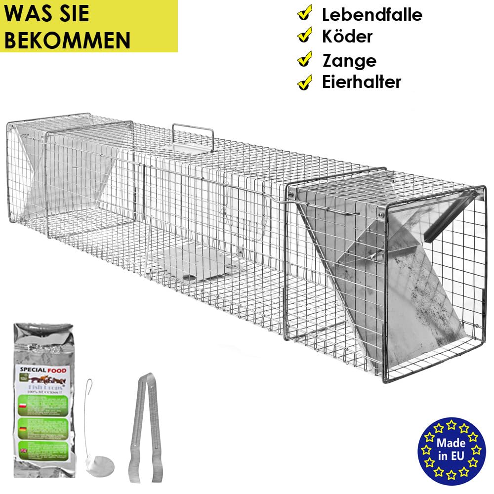 Petigi Lebendfalle Marder Rattenfalle Lebend Wiesel Garten Kaninchen Abwehr Umsiedeln Falle Haus Waschbär Fuchs Zubehör Vertreiben Dachboden 150 x 31 x 29 Heavy