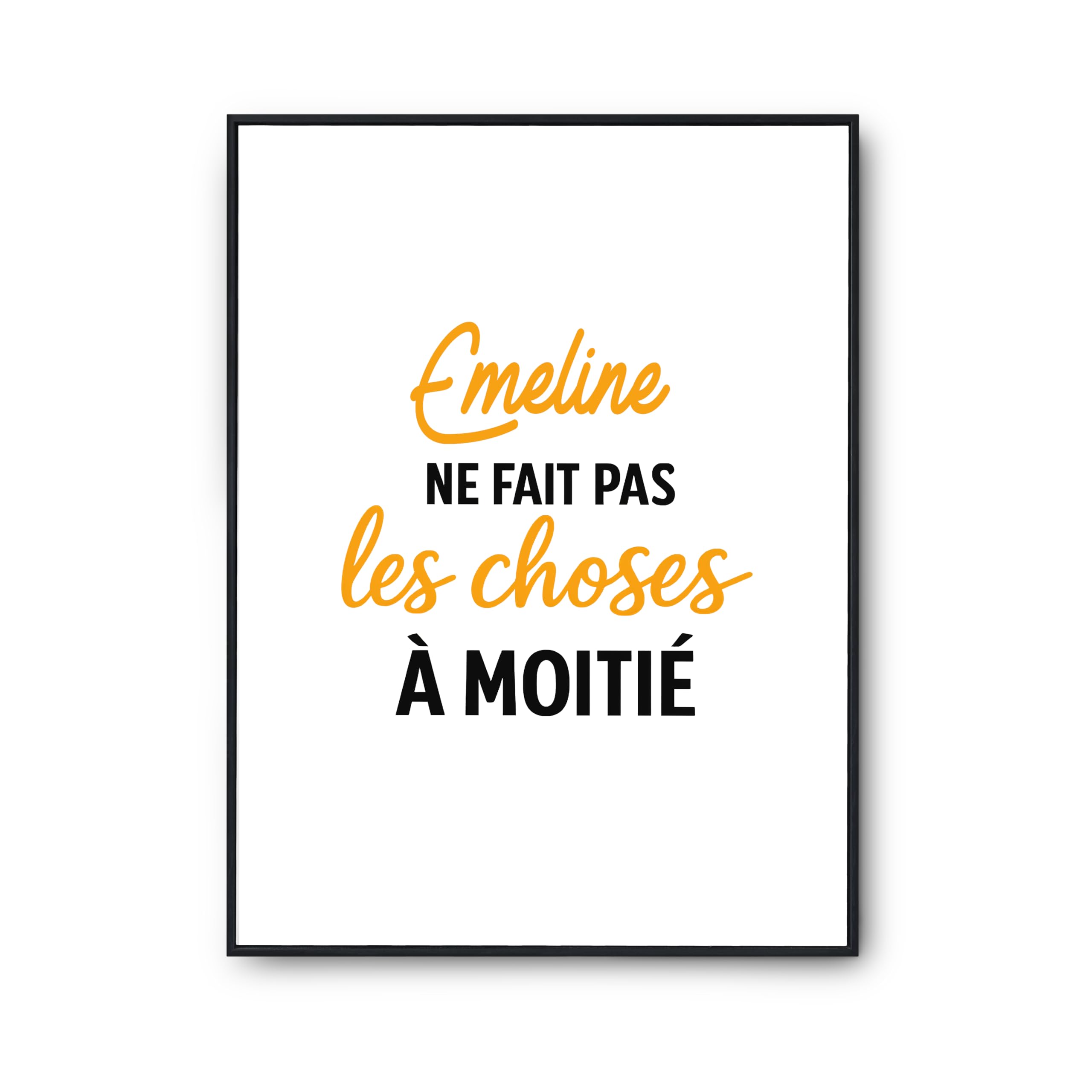 Affiche Emeline décoration murale affiche humour cadeau poster citation