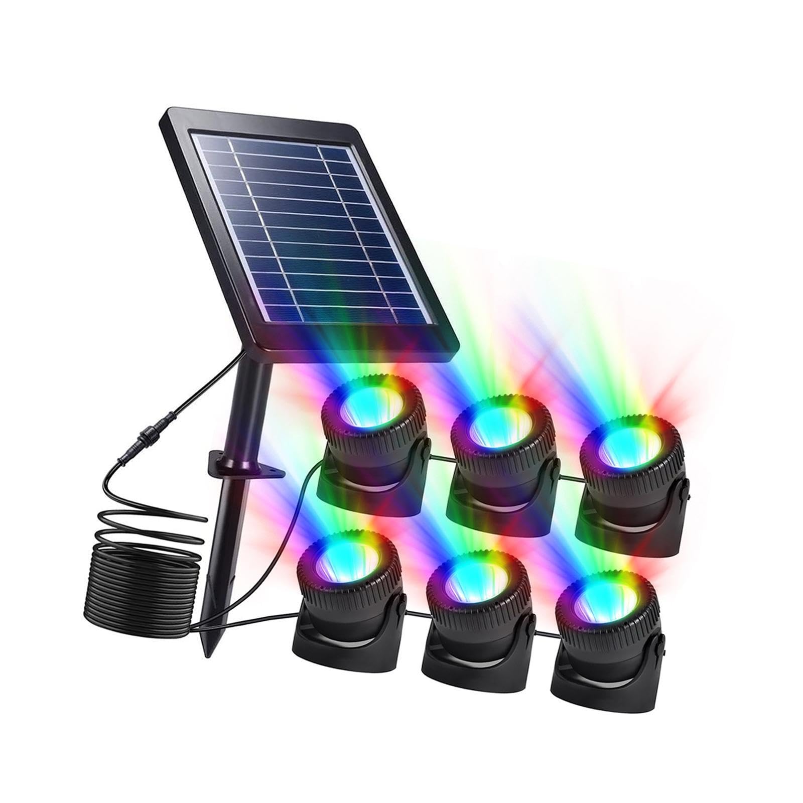 Le luci per laghetti ad energia solare IP68, resistenti e impermeabili, illuminano stagni e giardini, migliorando magnificamente l'atmosfera acquatica. Luce solare per