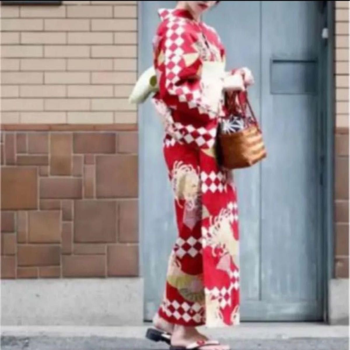 新品　浴衣　単品　花火模様　はなび　赤系 yukata-k4203-b-01.jpg