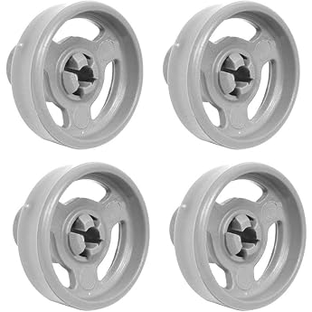 4 Basket Wheels Bottom Wheel Compatible with Amica Ariston Bomann Gorenje K rting Indesit Thor Whirlpool SMEG Dishwasher Exquisite EGSP131EB EGSP13EB1 GSP12EB GSP7B50 EGSP-13E/B Dish Rack Dishwasher