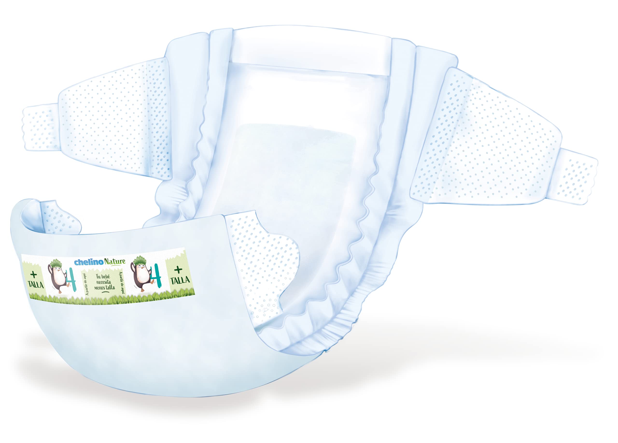 Chelino Nature Pañal Infantil Talla 4 (9-15 kg), 204 Pañales - 4