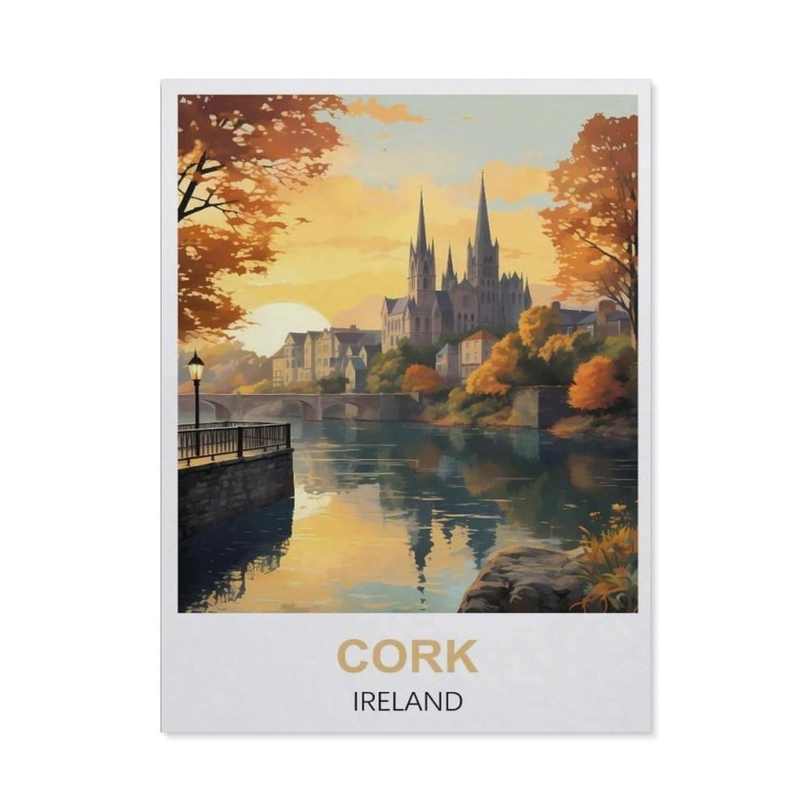 Vintage Metal Tin Sign，Cork Ireland(20x30cm）
