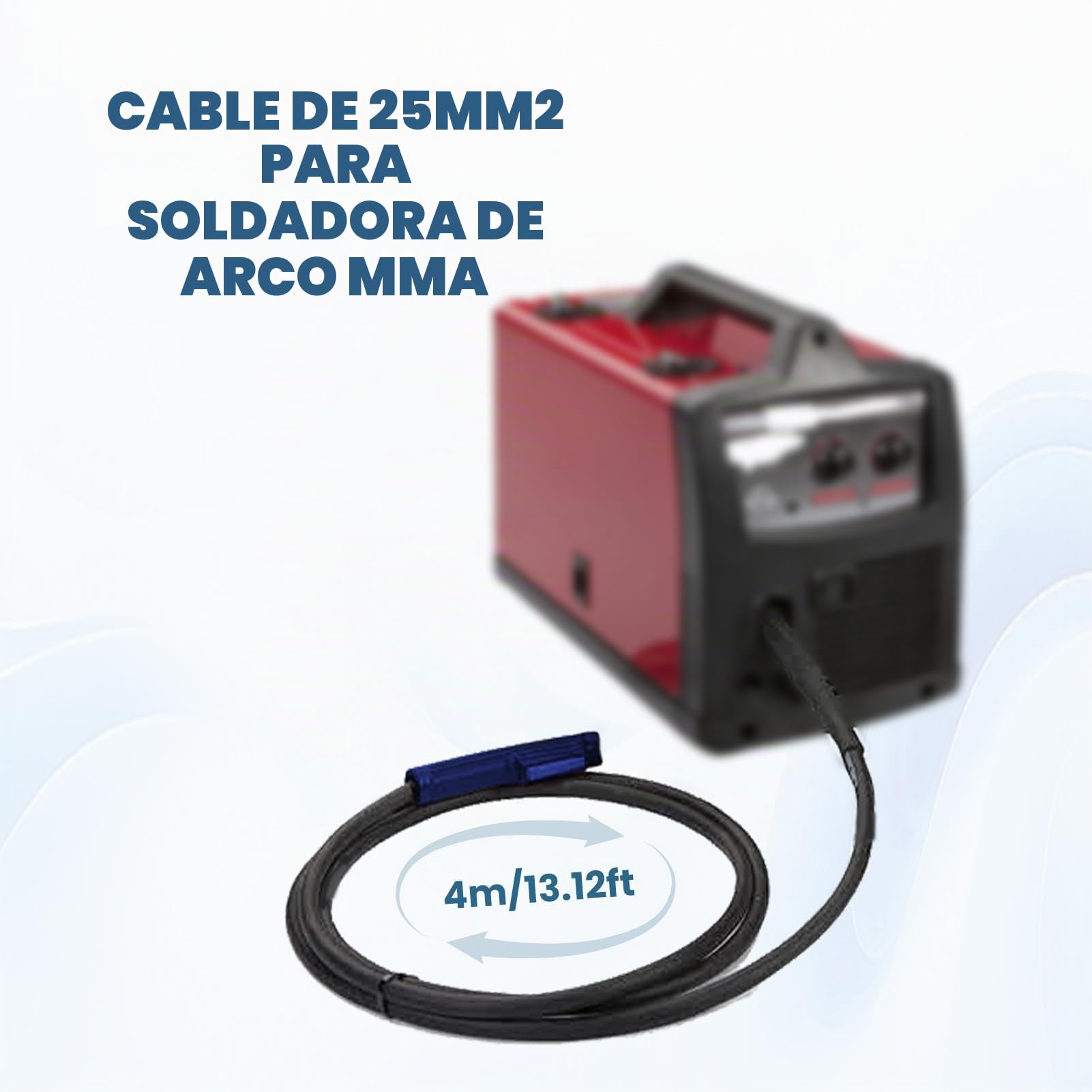 Soporte De Electrodo 300A, Abrazadera De Barra De Varilla De Soldadura Con Cable De 25 Mm² 4 M Soporte De Electrodo De Soldador MMA ARC Para Profesionales De La Soldadura Entusiastas