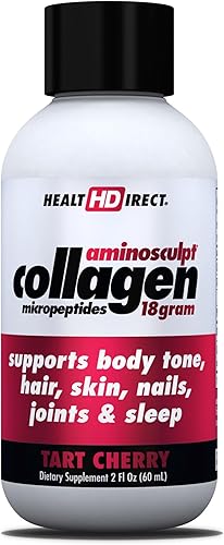 Vista 13 de Suplemento de péptido líquido de colágeno de tipo 1 AminoSculpt sin azúcar de Health Direct (0,56 oz de fuerza), pasto, certificado como alimentado