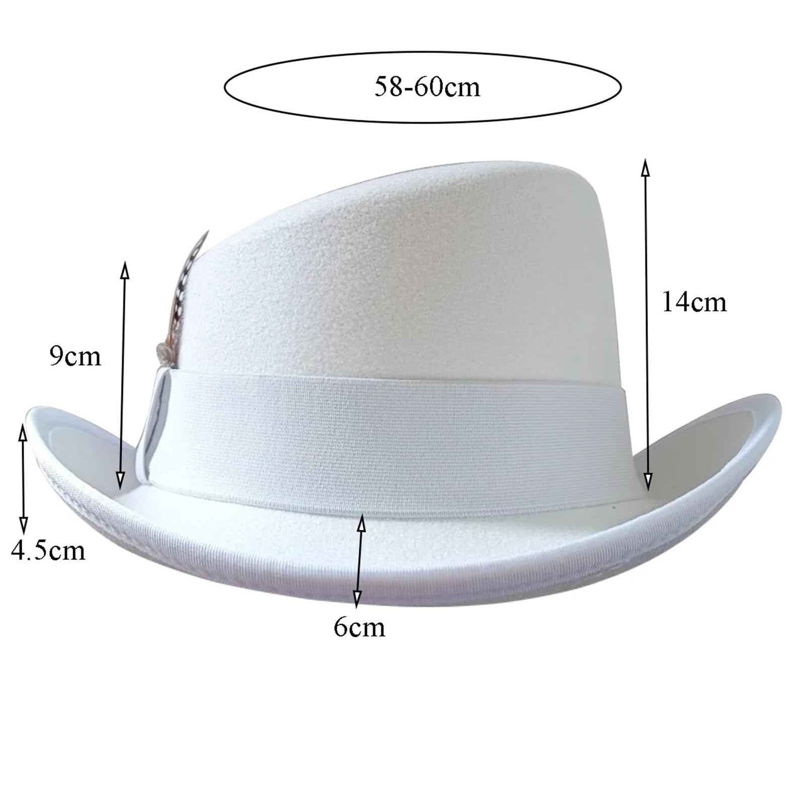 Sombrero Copa Sombrero de Fieltro de Copa Alta, Sombrero de 9 Colores, Sombrero mágico, Sombrero de Copa for Hombre(Purple)
