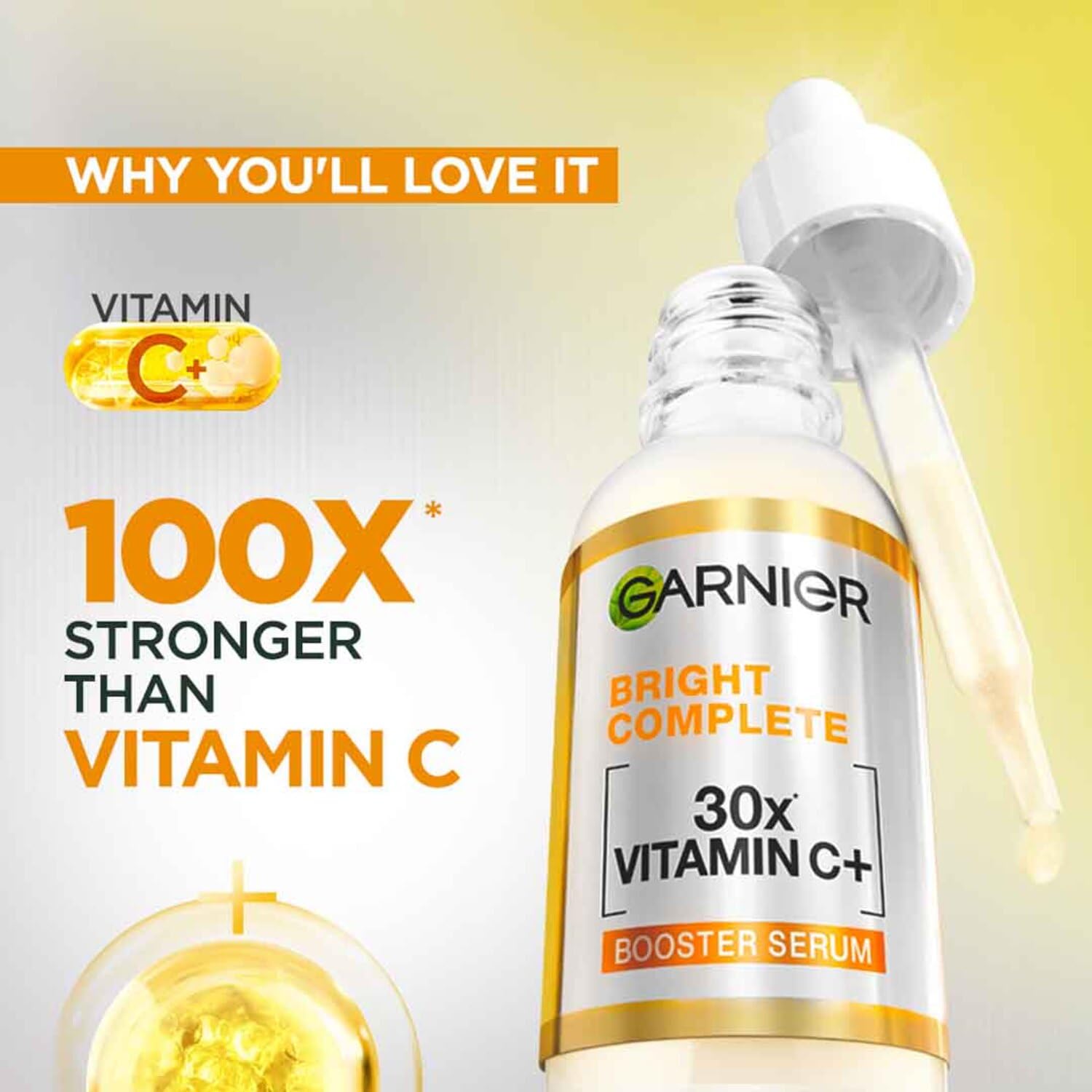Garnier Vitamin C + Face Serum for Skin Brightening & Anti-Dark Spots, 50ml 2