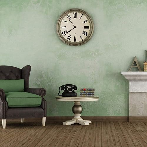 Miniatura 7 de HILLHOME Mecanismo de movimiento de reloj de pared de cuarzo con mango en I de alto par de torsión con pala de 9.1 pulgadas de largo, funciona con