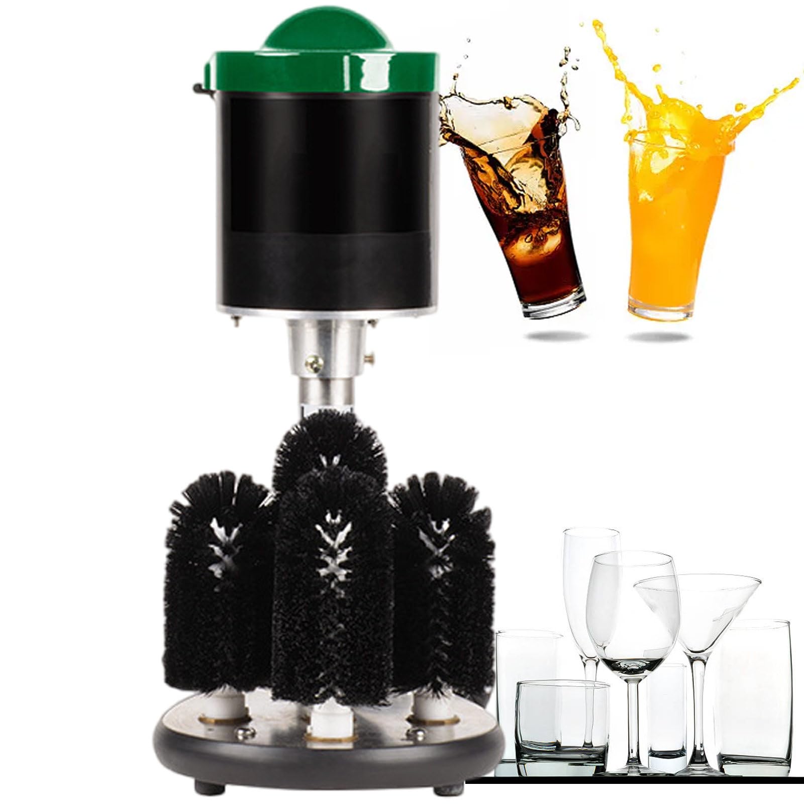 Lavadora AutomáTica De Vasos De 5 Cepillos para Fregadero, 600 Piezas/H, para Limpiar Copas De Vino En Bodegas Comerciales, Ideal para Bares, CafeteríAs Y Restaurantes.