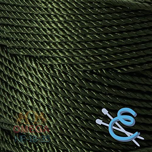 Image of Espiga No.18-100% Nylon Omega String Cord for Knitting and Crochet - 35 Forest Green