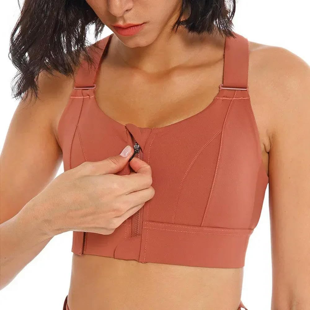 Ropa Interior Meleras Deportivas Femeninas Top con Chaleco De Yoga con Correas De Gran Tamaño Ajustable Fitness Gym Fitness Sports-ladrillo Rojo-4xl