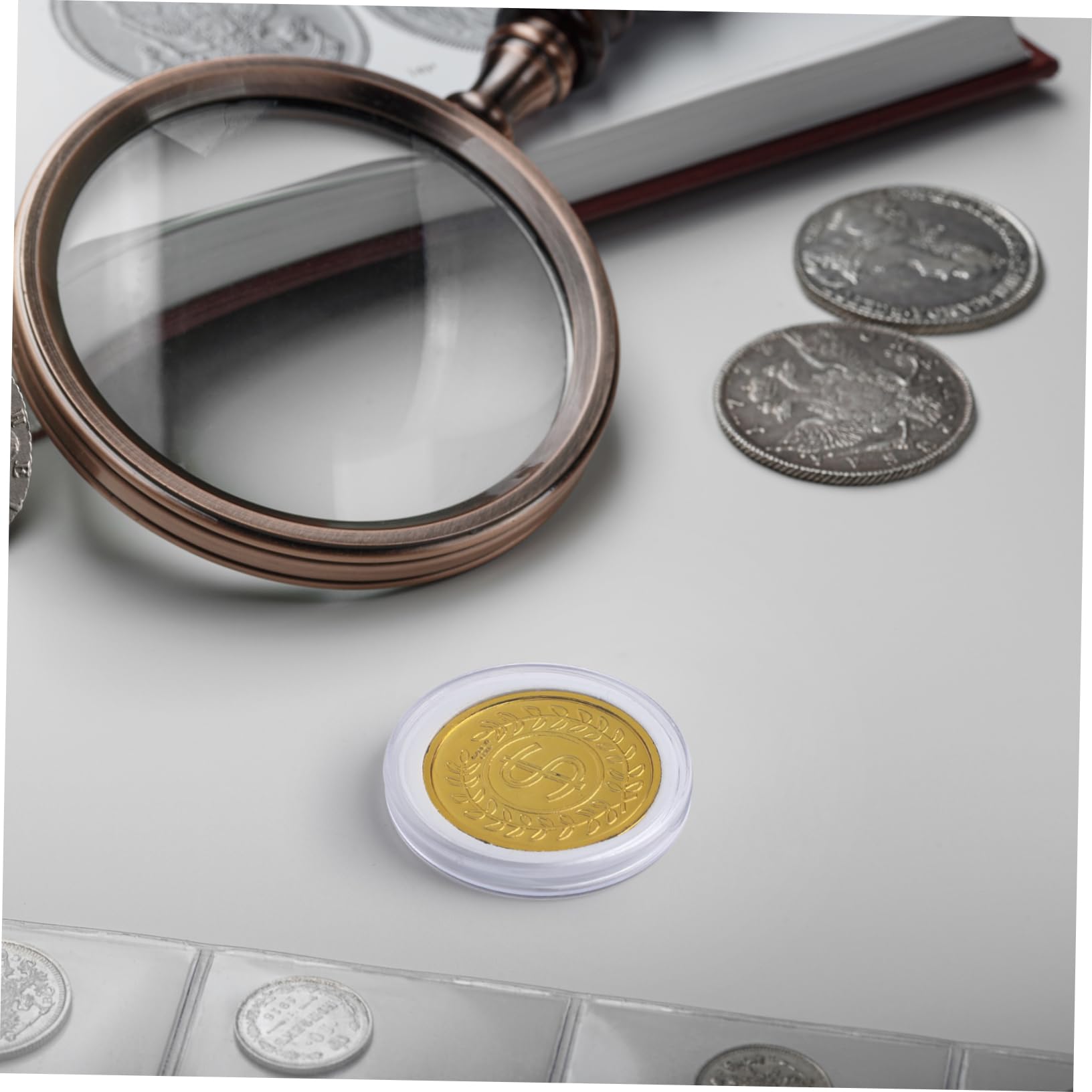 Veemoon 100piezas Cajas Protectoras de Plástico para Monedas Coleccionistas Unidades Organizadoras de Suministros Estuches Transparentes Individuales para Guardar Monedas Colección