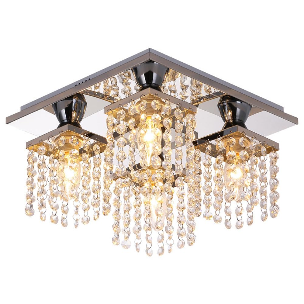 Lustre en cristal pour corriger un couloir sombre et plafonnier 4w