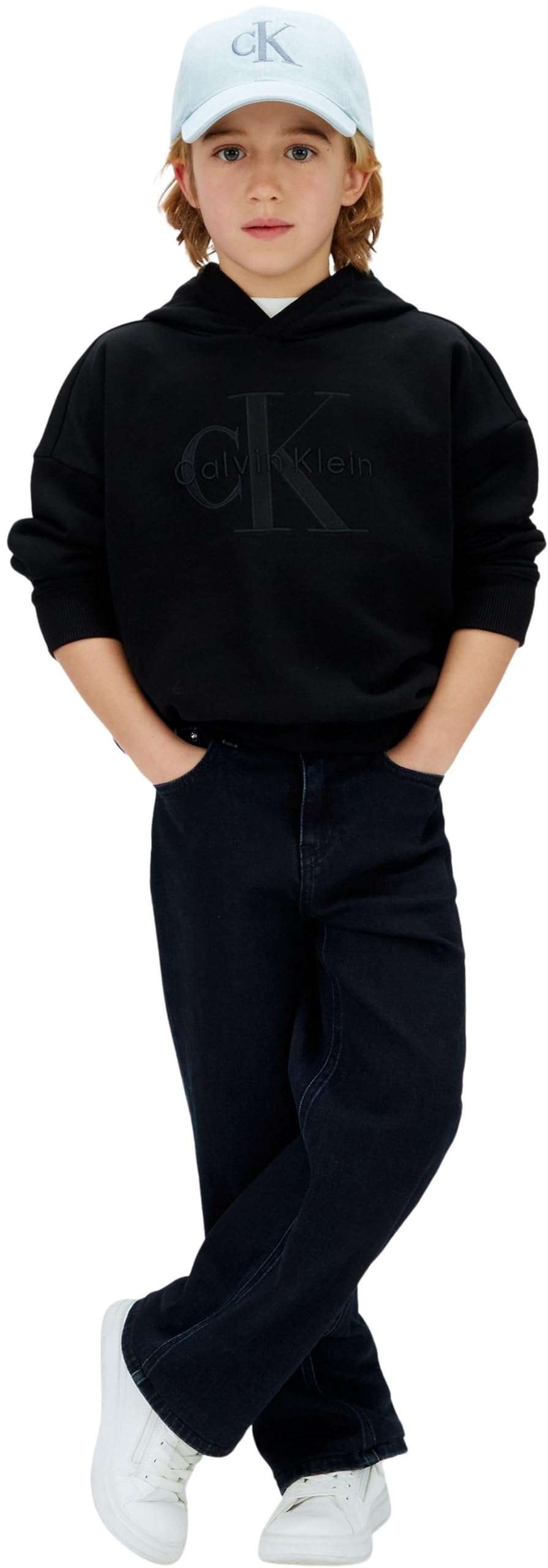 Calvin Klein Mono Logo Hoodie Lvcksjb09b Altre Felpe Bambini e Ragazzi