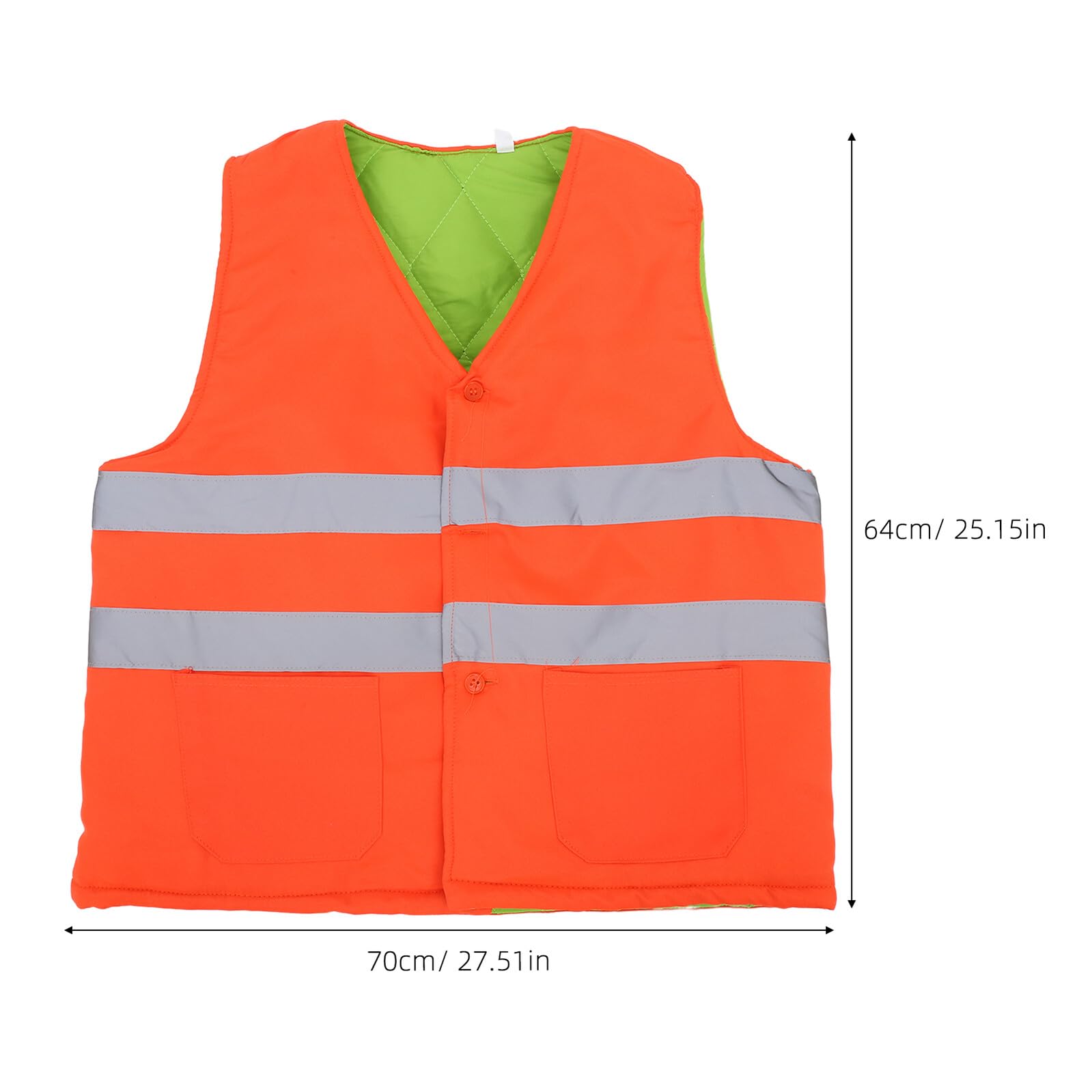 Chaleco Reflectante Aislante para Invierno con Alta Visibilidad Protección Térmica y Resistente para Trabajadores de Construcción y Saneamiento con Bolsillos y Diseño Ergonómico