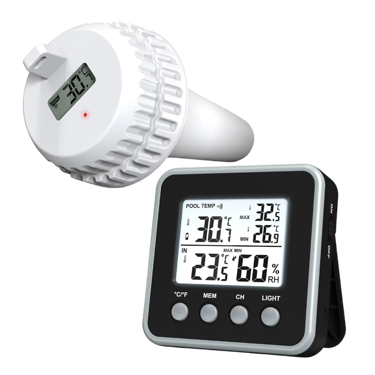 Hot Tub Thermometer|Wireless Pool Thermometer Floating with Indoor Display, Pool Floating Easy Read with 500 ft Remote Monitor for Hot Tub, Spa, Aquarium and Pond