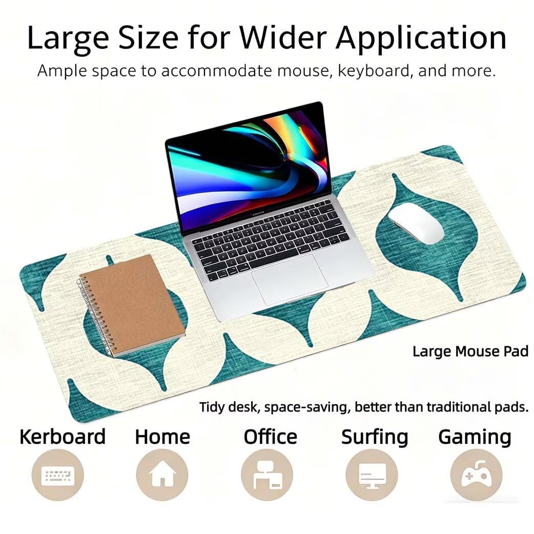 Lpfieonn Religion Schreibtischunterlage XXL, Gelb Schreibtischunterlagen Großes, Gaming Mousepad XXL mit ernähter Rand und Rutschfeste Gummibasis, Desk Mat für PC/Laptop/Mausa 120x60cm PF-3298