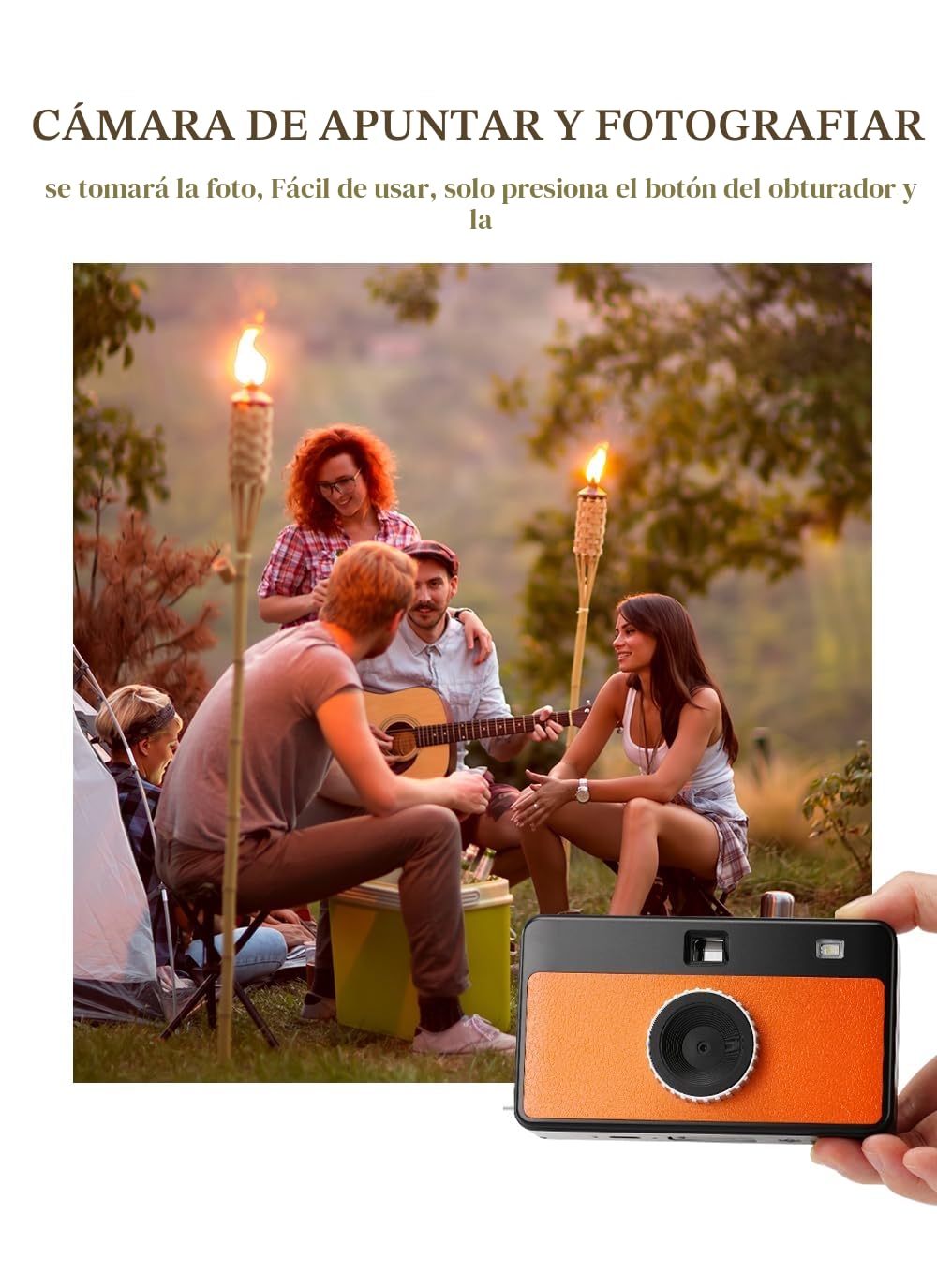 Cámara digital de estilo retro sin pantalla de 8.0 MP con filtros y cámara de video vintage de 1080p