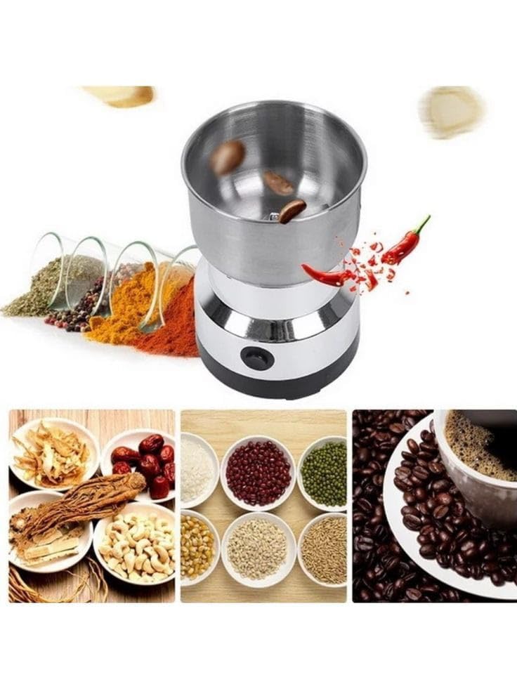 Image of Grinder Electric Stainless Steel Maker Coffee Spices Grains Nuts Herbs Portable Mixer Pack of 1