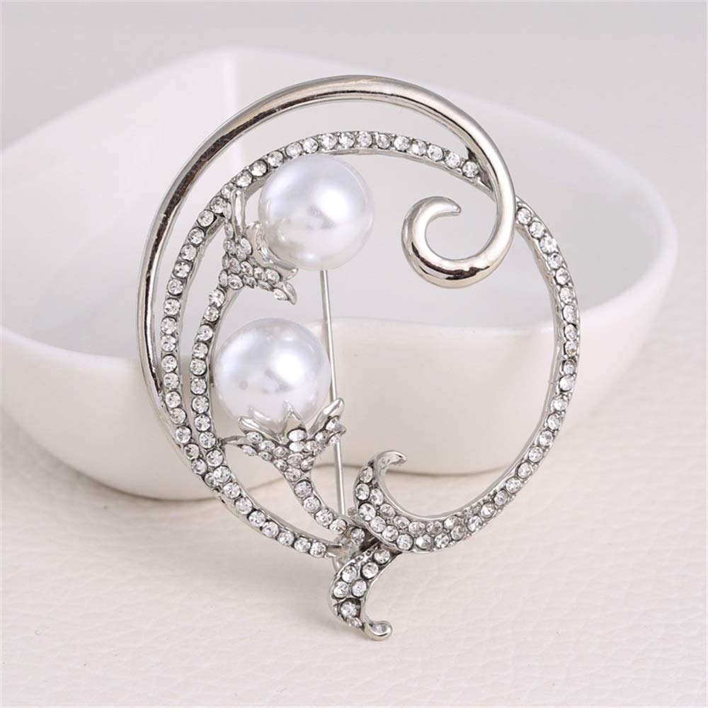 Spilla Elegante Spilla Vintage Spille per Donna Spilla Fiore Spilla Elegante Abito Spille per Donna per Donna, Ragazza, Donna, C-F, D'argento,