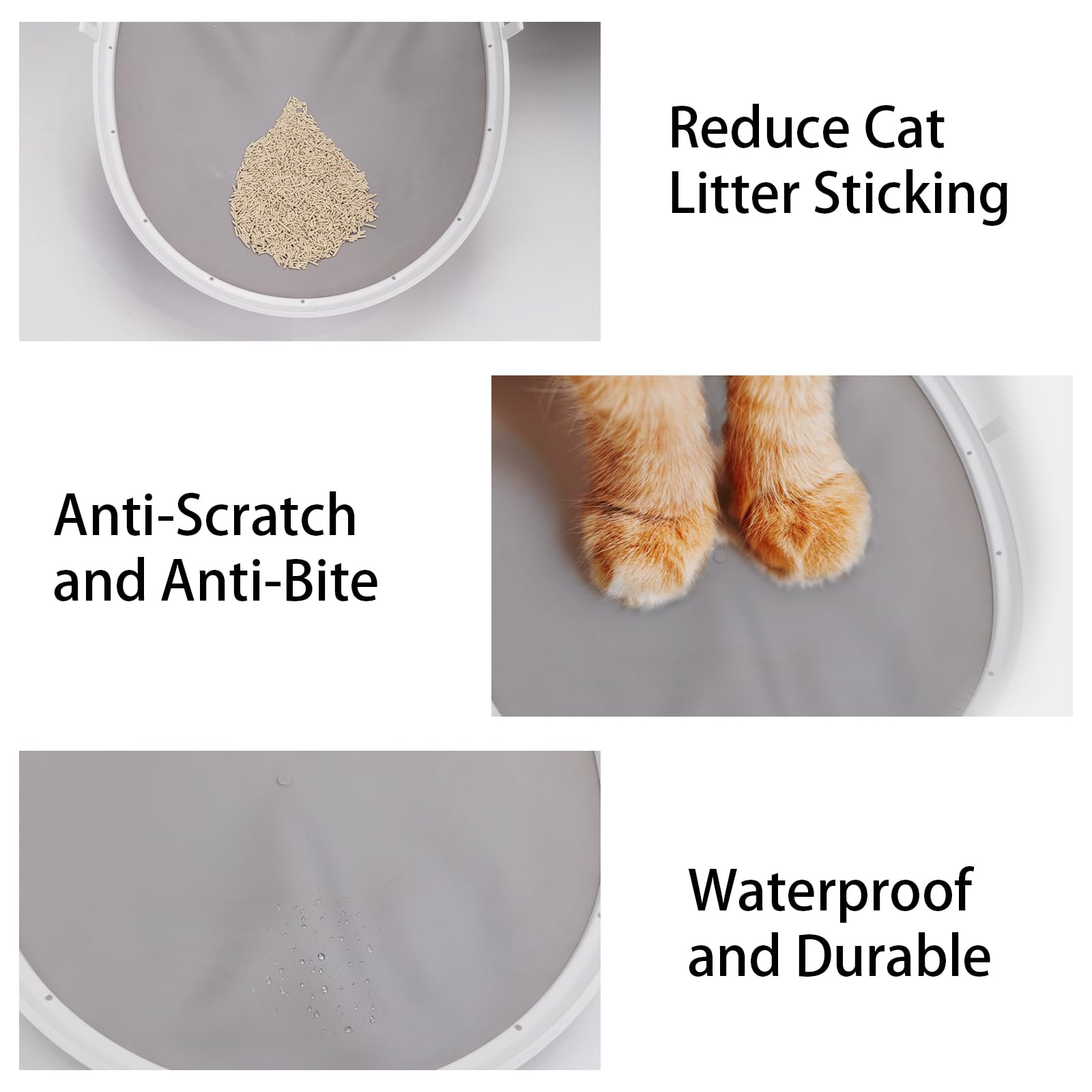 Tappetino di ricambio per lettiera per gatti, adatto per lettiera automatica BCHARYA in silicone, impermeabile e durevole, antigraffio e anti-morso, ricambio originale