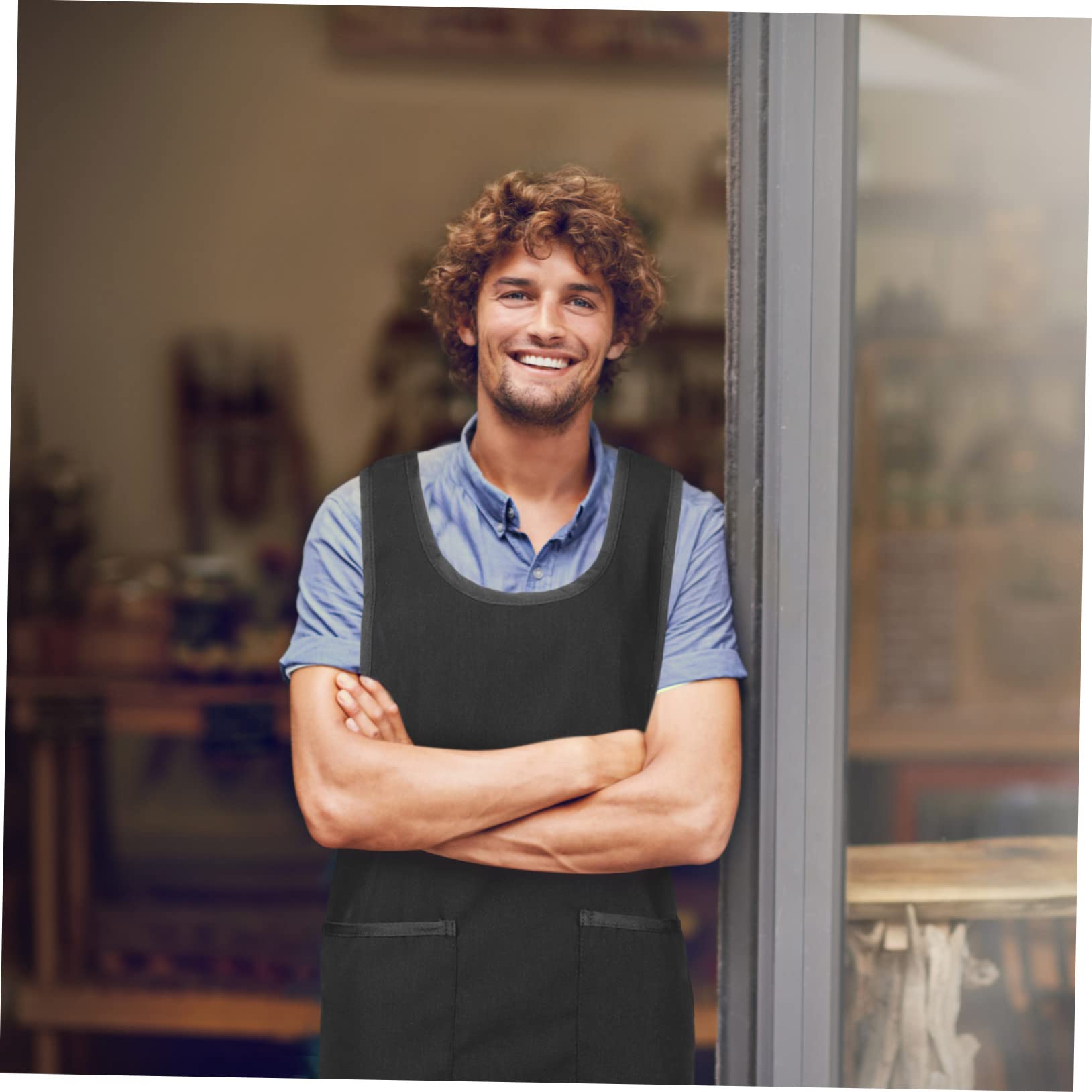 OFFSCH Tank Top Apron Chef Aprons Grill Aprons Cross Back Apron Waitress Apron Baking Apron Cafe Aprons Party Apron Mens Overalls Kitchen Supply Pocket Polyester Kitchen Supplies Work