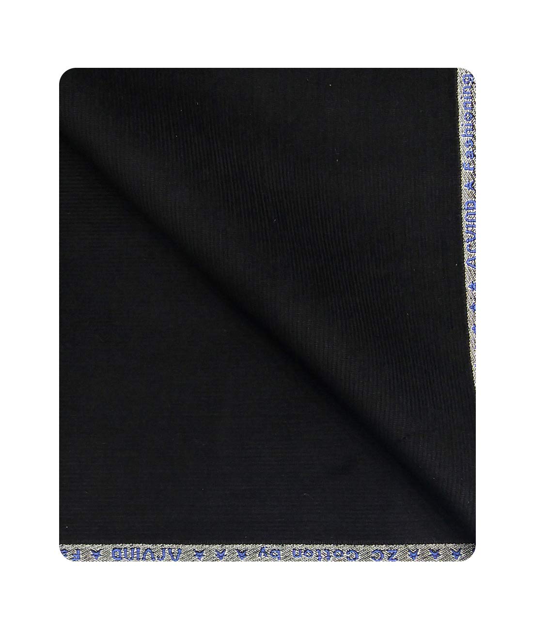 arvind Men's Cotton Solid Trousers Fabric (Black, 1.50 Meter, Free Size)-picture-39
