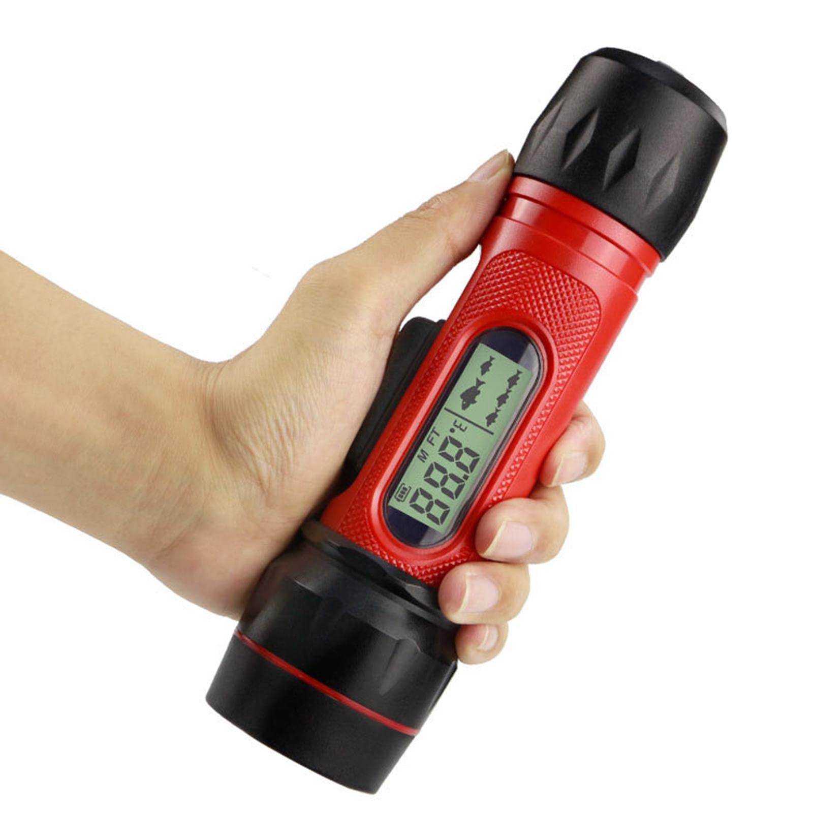Sondeur, de Poissons Portable, Sondeur de Pêche à Sonar avec écran, Appareil de Détection de Poissons, Mesure de La Profondeur et de La Temp