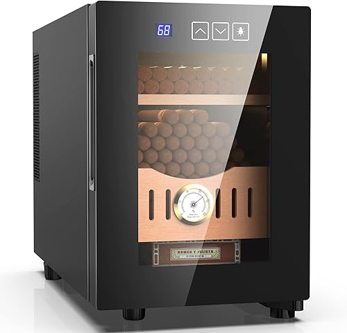 Ecojoy Enfriador eléctrico de humidor de puros, 16L 100 unidades, con estantes y cajones de madera de cedro español, refrigerador de cigarros disponible en Yaxa Colombia