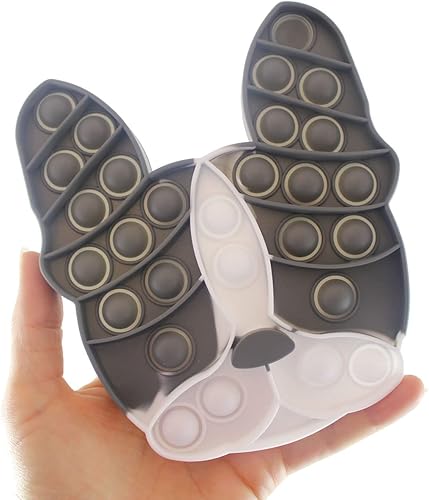 1 Terrier - Juguete para ansiedad de burbujas para perros grandes, juguete de silicona Push Poke Bubble Wrap Fidget Toy - Presiona burbujas para
