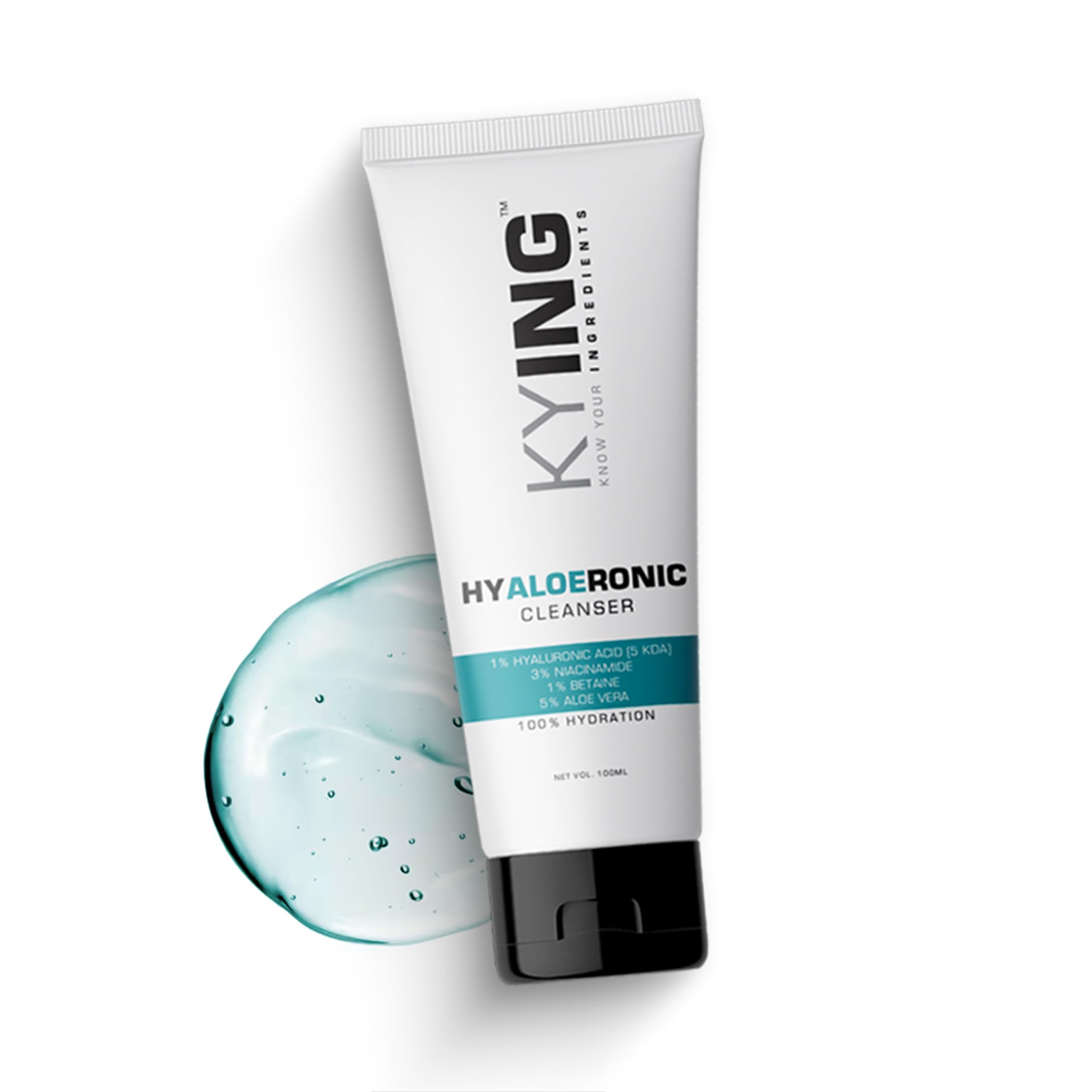 Hyaloeronic Face Cleanser | Enriched with Hyaluronic Acid & Aloe vera | For Deep Hydration | Paraben & Sulfate Free – 100ml