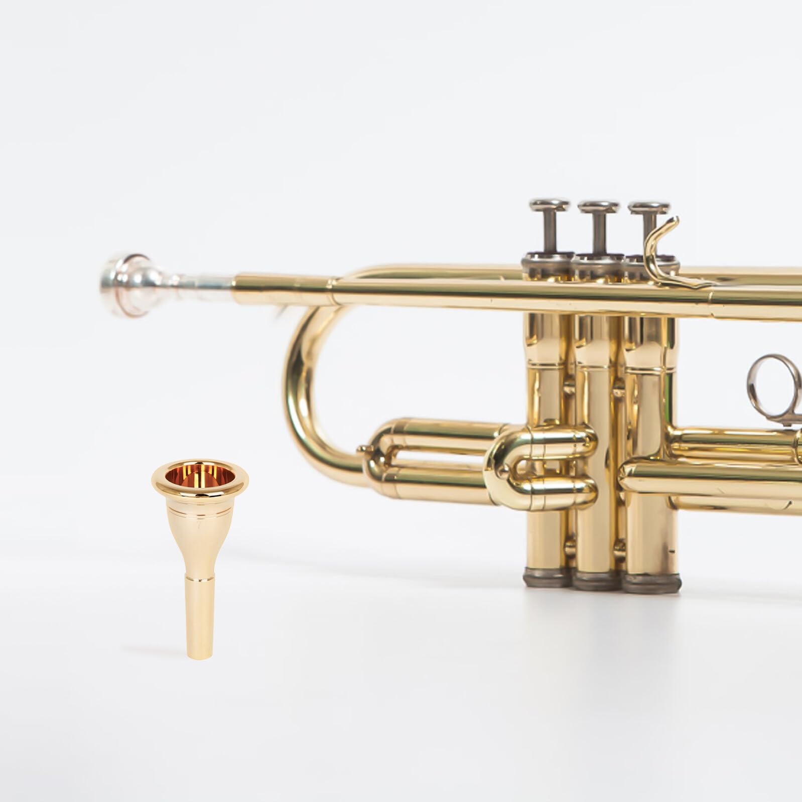 Tuba Mundstück aus Messing, Goldfarben, 1 Stück, 13, 3 Mm | Instrumentenzubehör, Cnc Beschichtet, Präzise Gefertigt, Geeignet als Ersatzteil