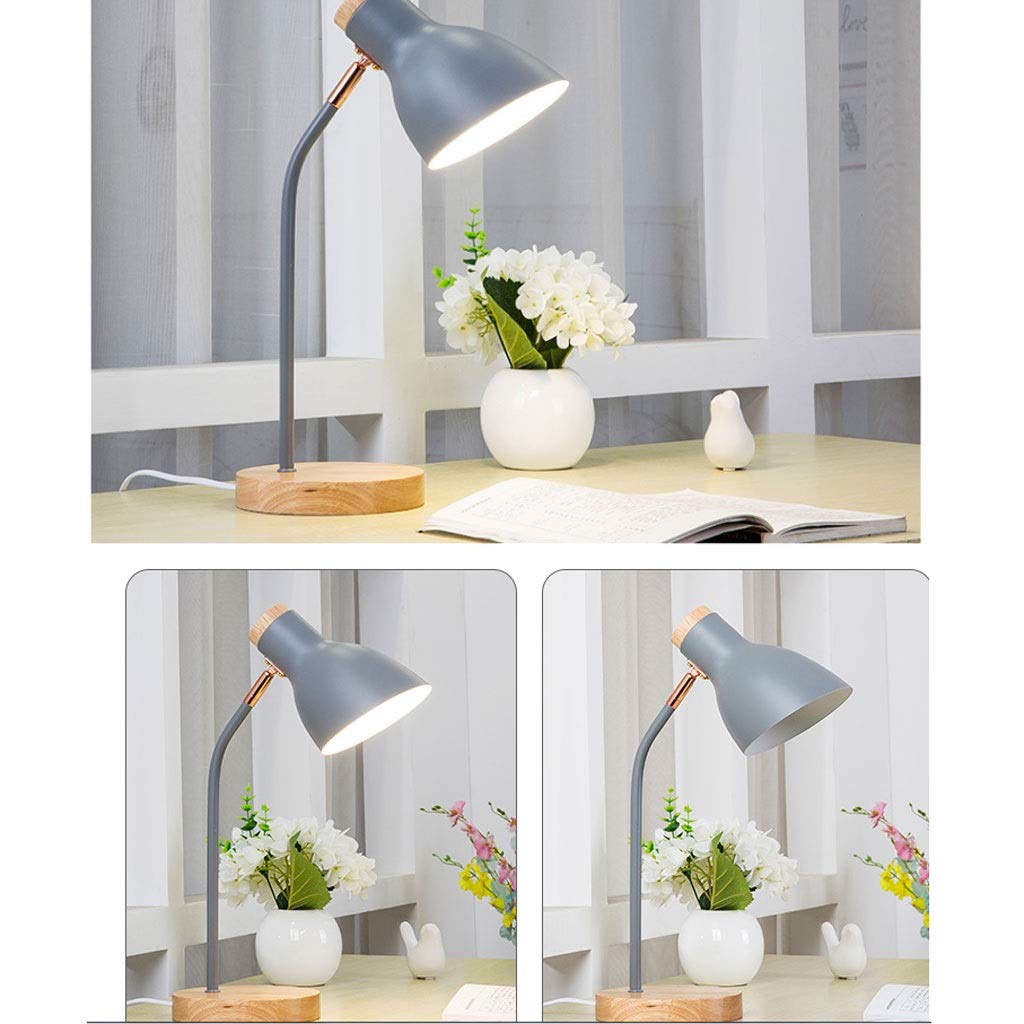 Lampa biurkowa lampy stołowe, lampa do czytania lampa biurkowa nordycka biurko ochrona oczu lampa stołowa, przycisk lampa stołowa, LED elastyczna lampka nocna sypialnia lampka nocna/szara ciepła jak