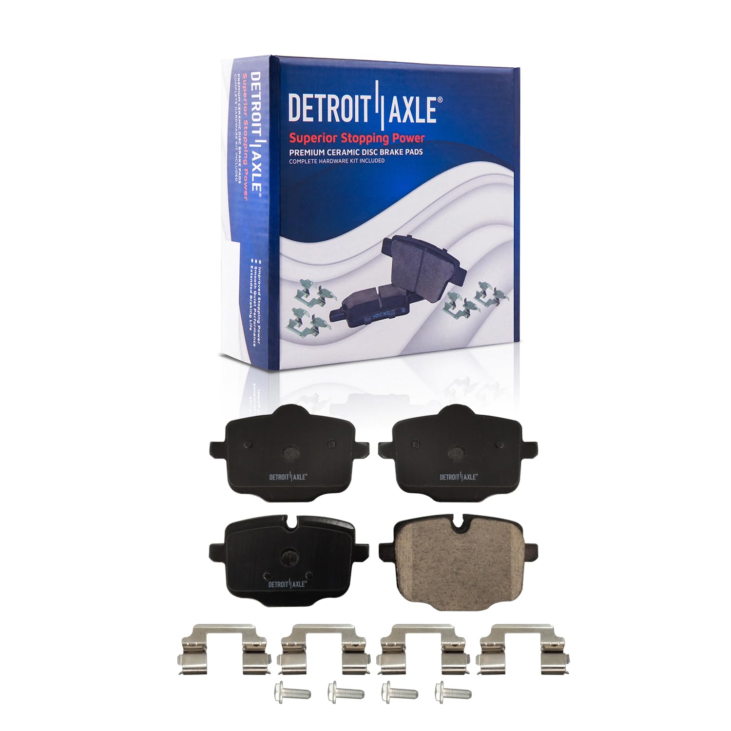 Detroit Axle - Rear Brake Pads for BMW 530e 530i 540i 740e 740i 745e 750i