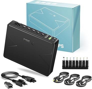 Wbacon 14 PCS Mini UPS 20000mAh Battery Backup & Surge Protector