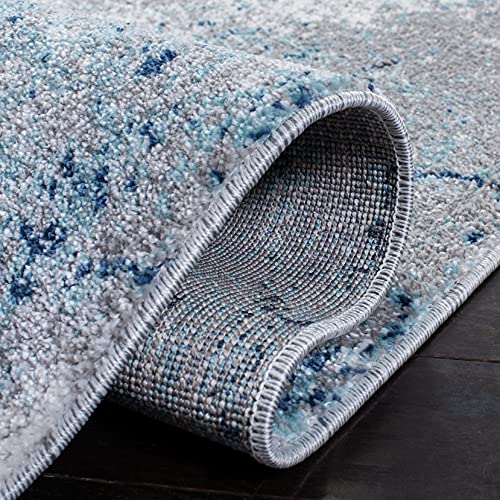 Tapete SAFAVIEH de polipropileno 2x8 pies gris y azul miniatura 5