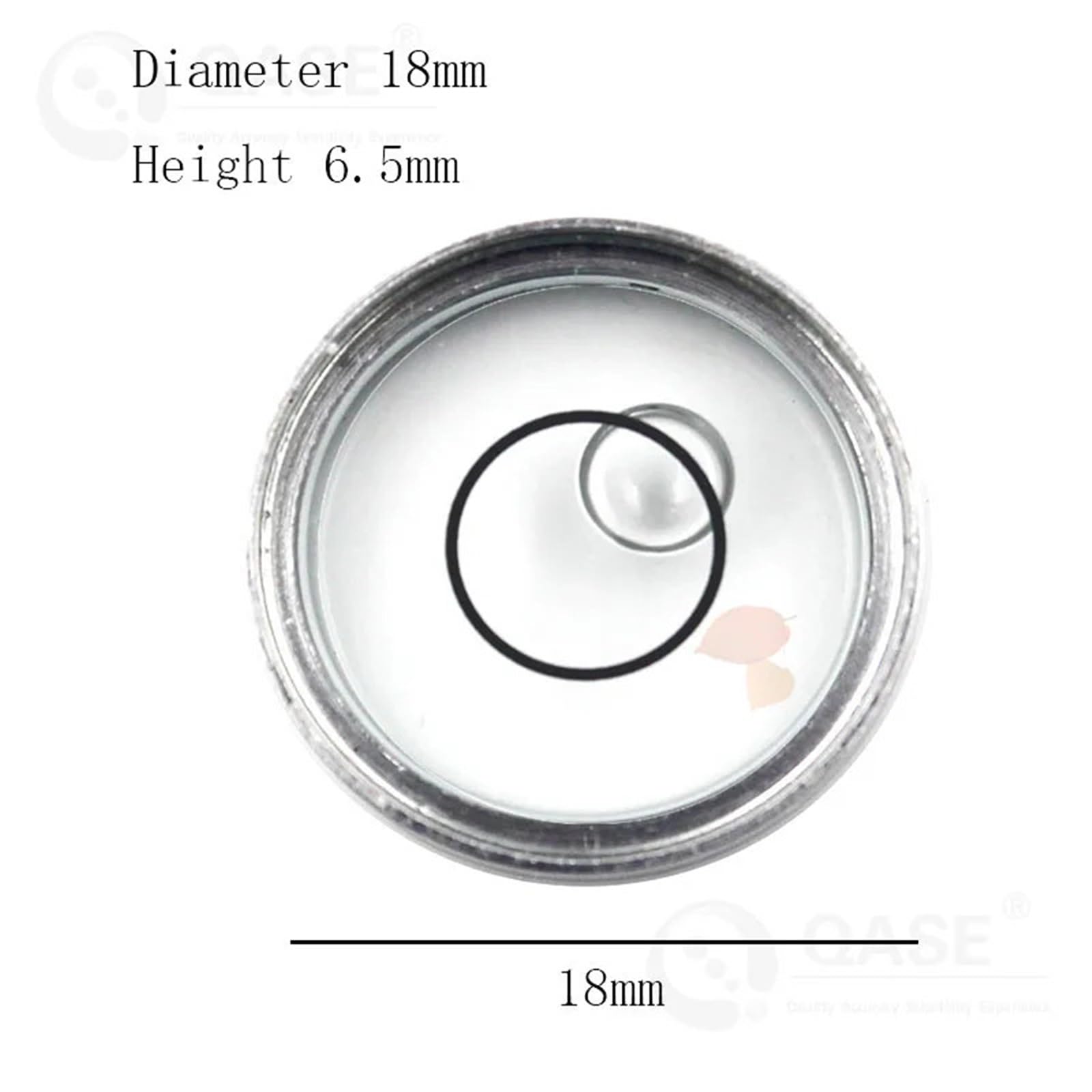 1 Uds. Nivel de burbuja de Metal Circular transparente diámetro 17mm 18mm componente de instrumento de medición de nivelación de agua plano Horizontal | 1pcs Transparent Circular Metal Bubble Level Diameter 17mm 18mm Horizontal Flat Water Leveling Measu(D