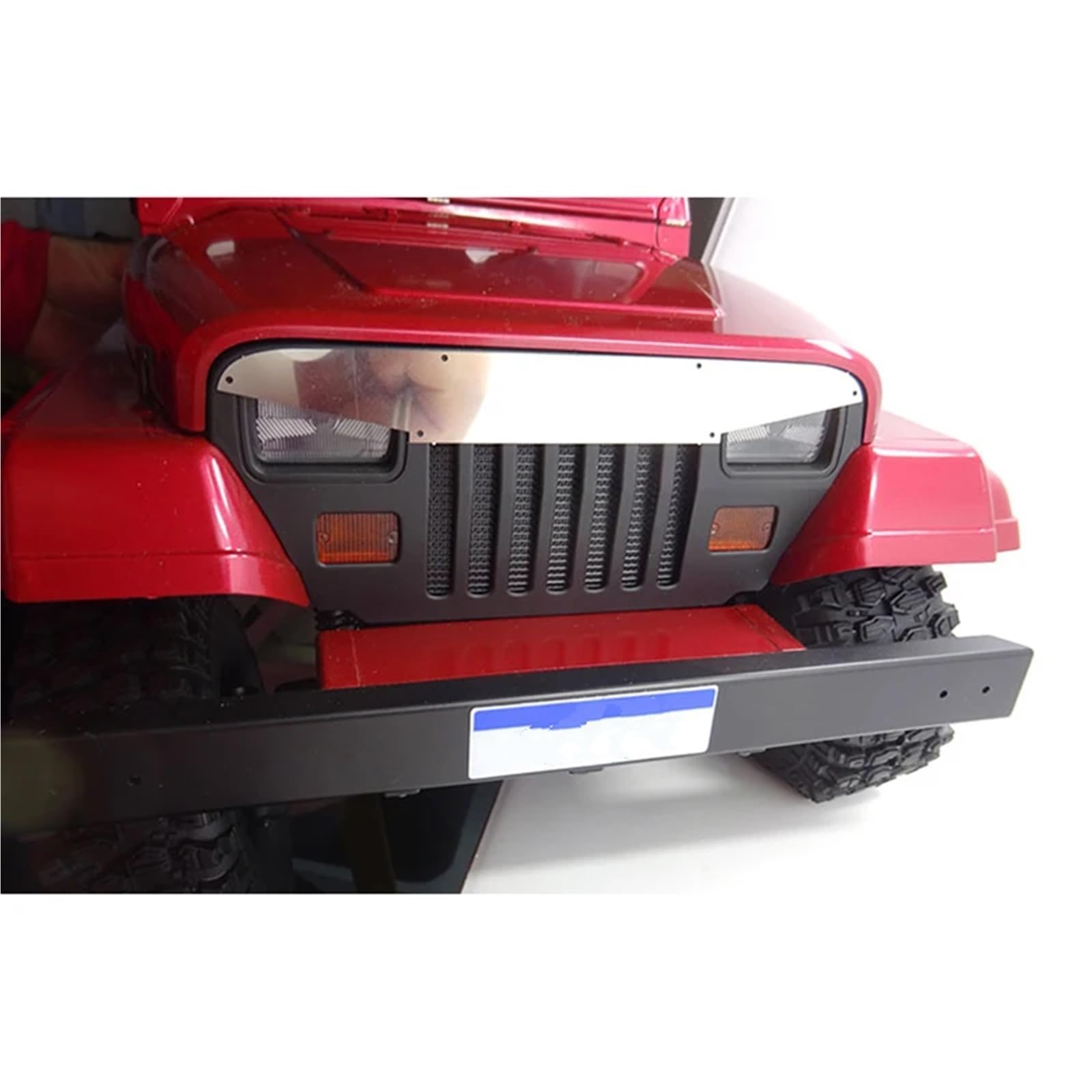 Per FMS Per MASHIGAN Per Generation Per Wrangler 1/10 RC Crawler Auto Fronte Viso Cambiamento Rabbia Acquaforte In Metallo Parti Fai Te RC Componenti