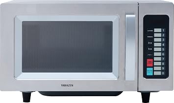 Yamazen Commercial Use Single-Function Microwave 23L Flat Table Hertz-Free Single-Phase 100V Output Switching 5 Levels Memory Registration 10 Patterns Stainless Steel Body GRA-F2301S