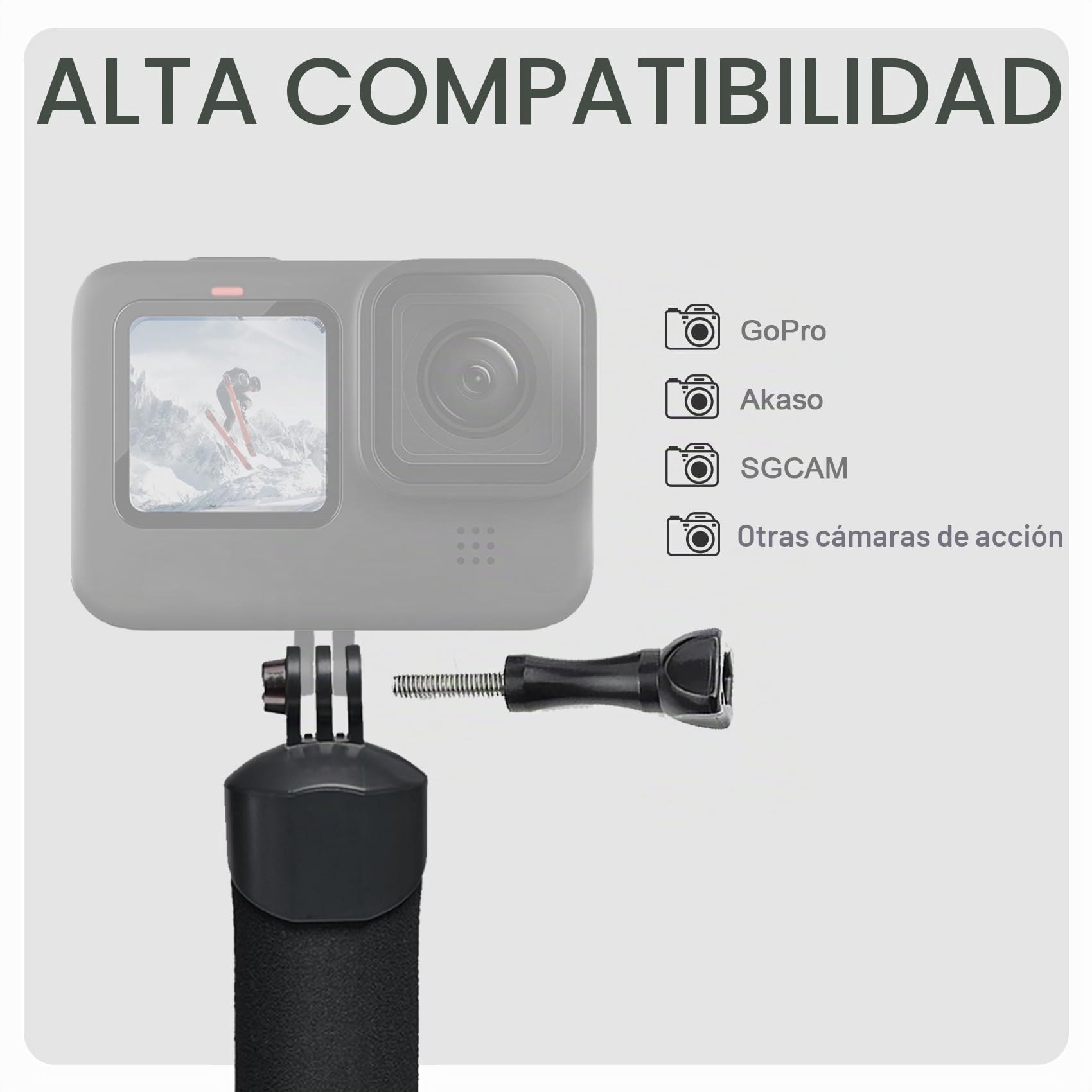 FitStill Monopie Impermeable con Mango Flotante + Correa de Seguridad con Núcleo de Acero, Cuerda para Cámaras Go Pro y DJI Osmo Action, Buceo Selfie