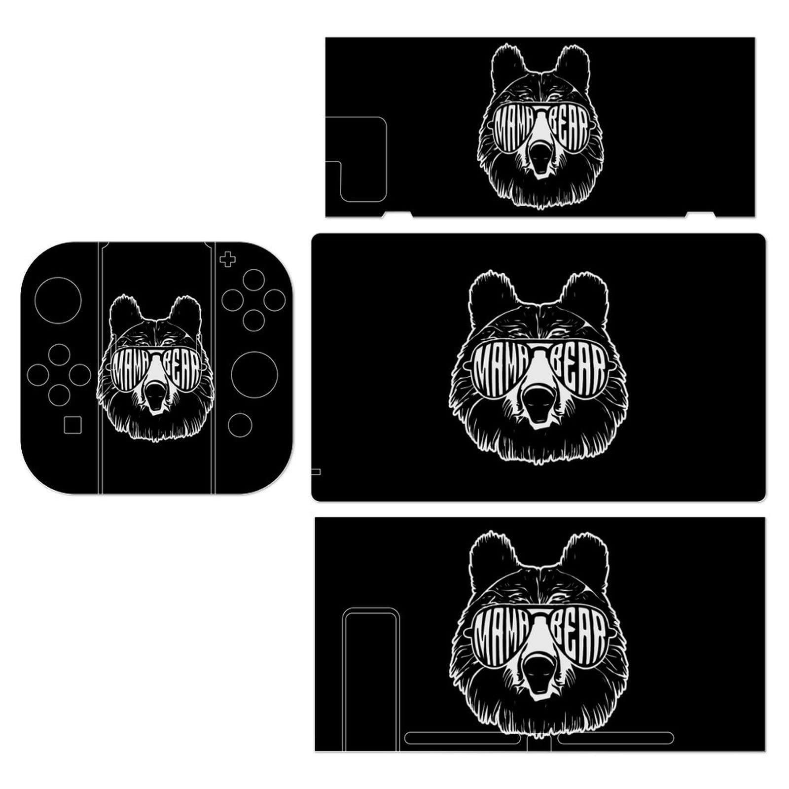 FunnyStar Mama Bear with Sunglasses Stickers Decals Cover Fashion Game Skin Sticker Skin Protector Full Set Compatible with