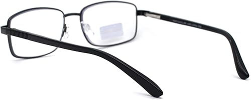 Miniatura 7 de Gafas de lectura progresiva para hombre clásicas de metal rectangular con bisagras de resorte 3 focales