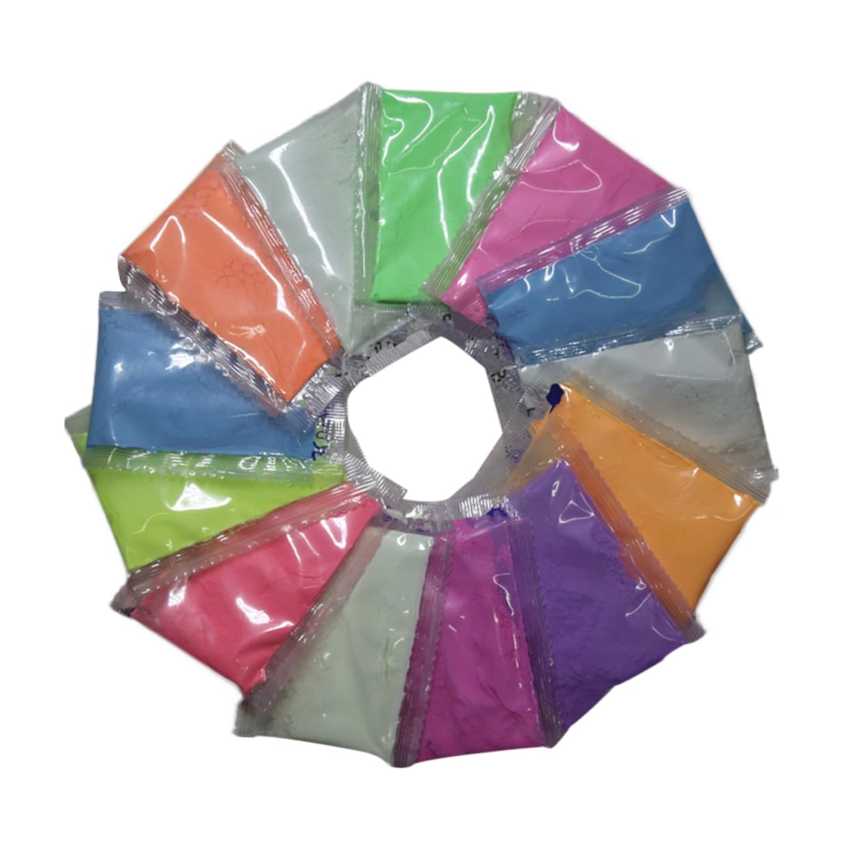 VILLCASE 3sets Artistic Nail Glitter Powder Luminous Fluorescent Dust for Nail Art Designs 8pcs*3 Random Color