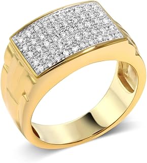 Gem Men's White Diamond Ring
