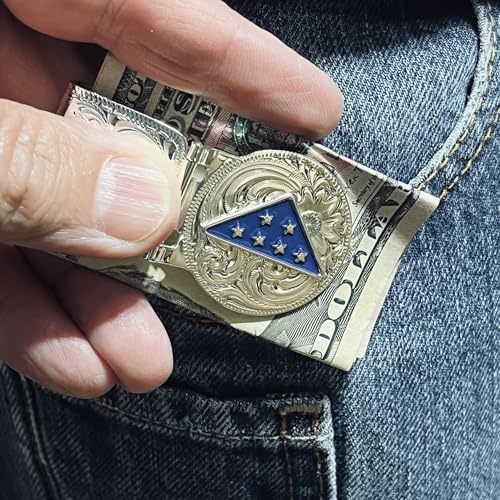 Image of Montana Silversmiths Made in the USA Western Lifestyle Money Clip (Folds of Honor Remembrance)